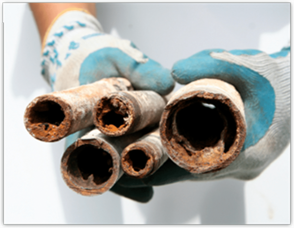 Why repipe showing corrosion